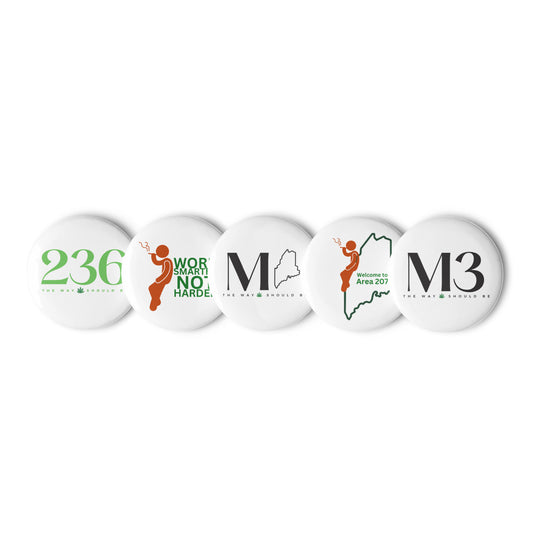 Set of Inspired pin buttons